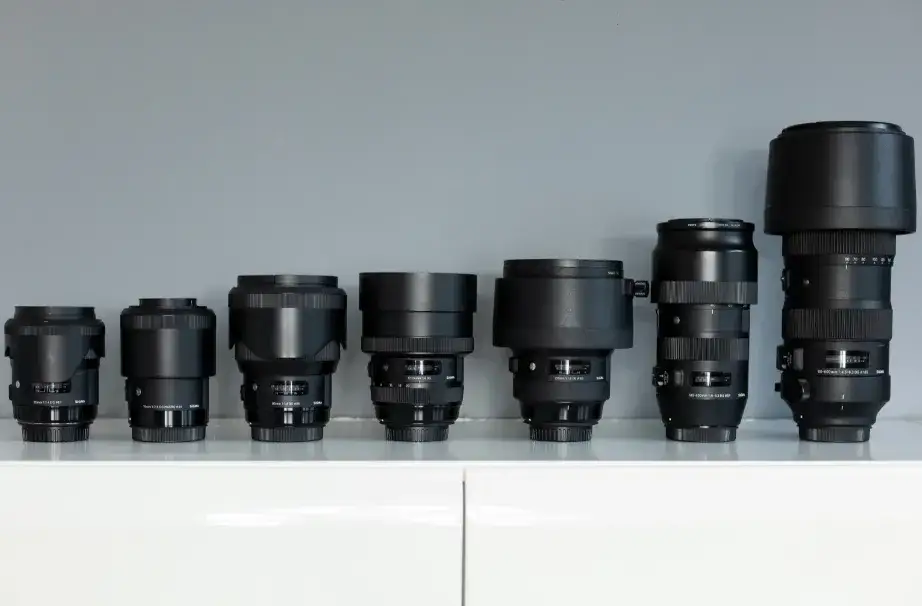różne typy obiektywów fotograficznych do różnych zastosowań