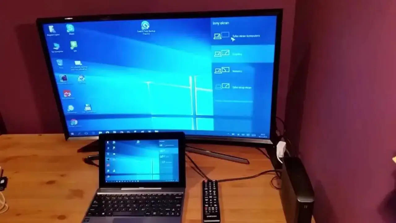laptop jako drugi monitor miracast