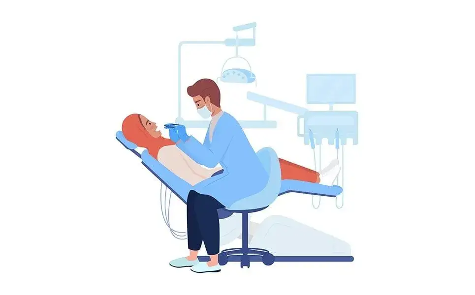 Dentysta bada jamę ustną