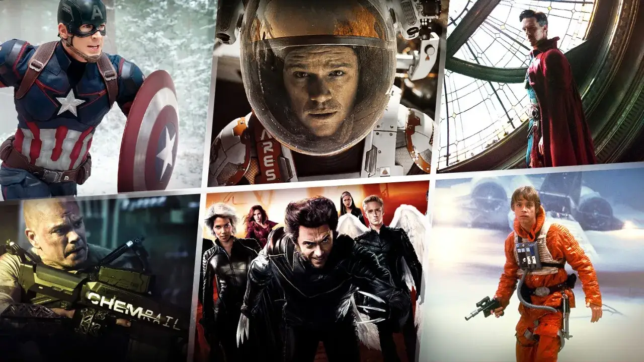 Filmy fantasy science fiction kolaż