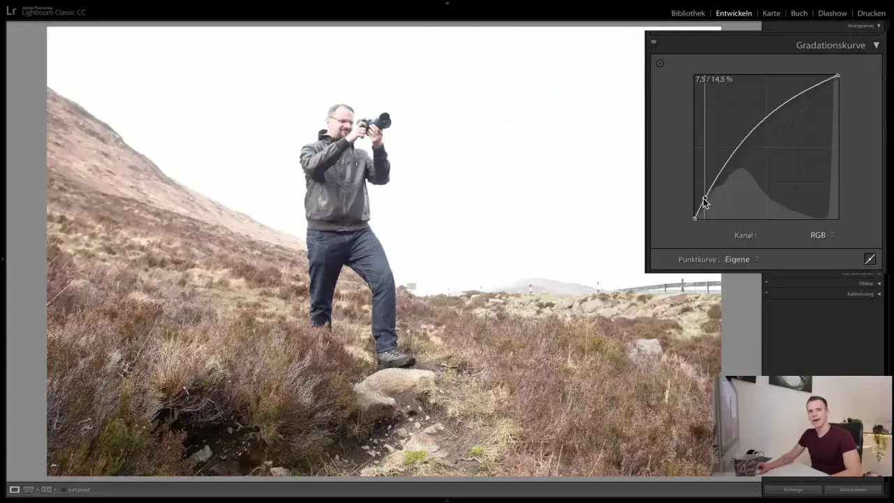 Photoshop krzywe tonalne przykład
