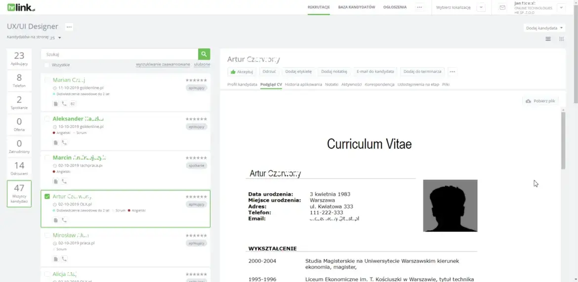 r&oacute;żne profile kandydat&oacute;w do pracy, przykłady odpowiedzi na rekrutacji