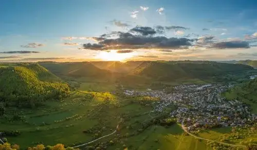 Schw&auml;bische Alb Albtrauf Panorama