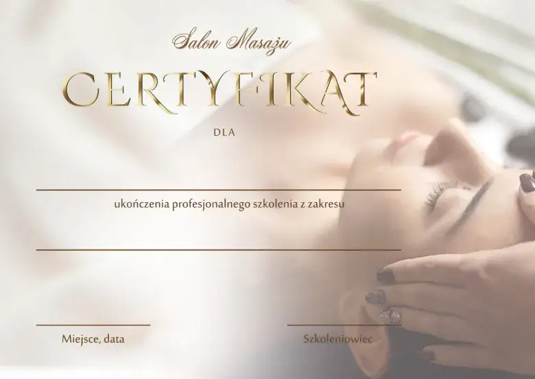 Certyfikaty ukończenia kursów masażu