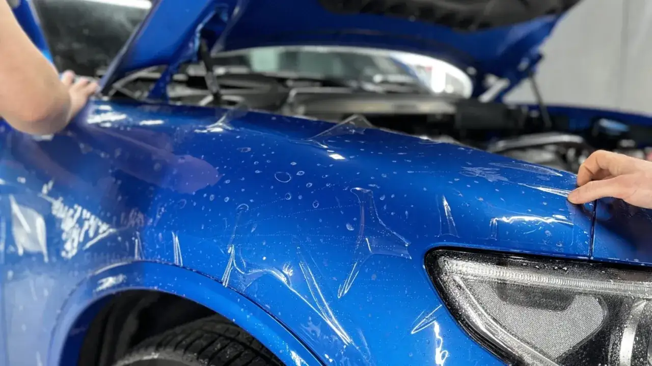 samochód oklejony folią ochronną PPF, niewidoczne zabezpieczenie