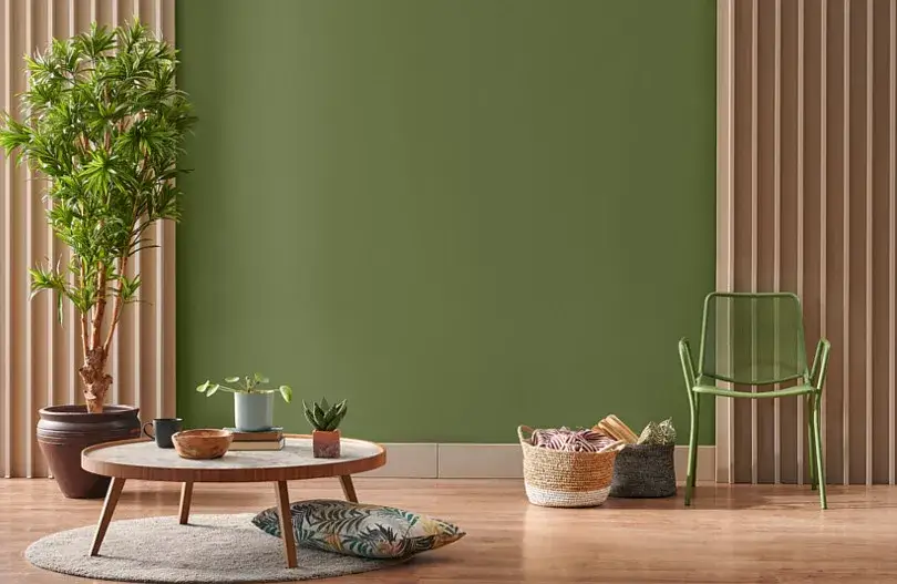 inspiracje zielona ściana r&oacute;żne odcienie aranżacje