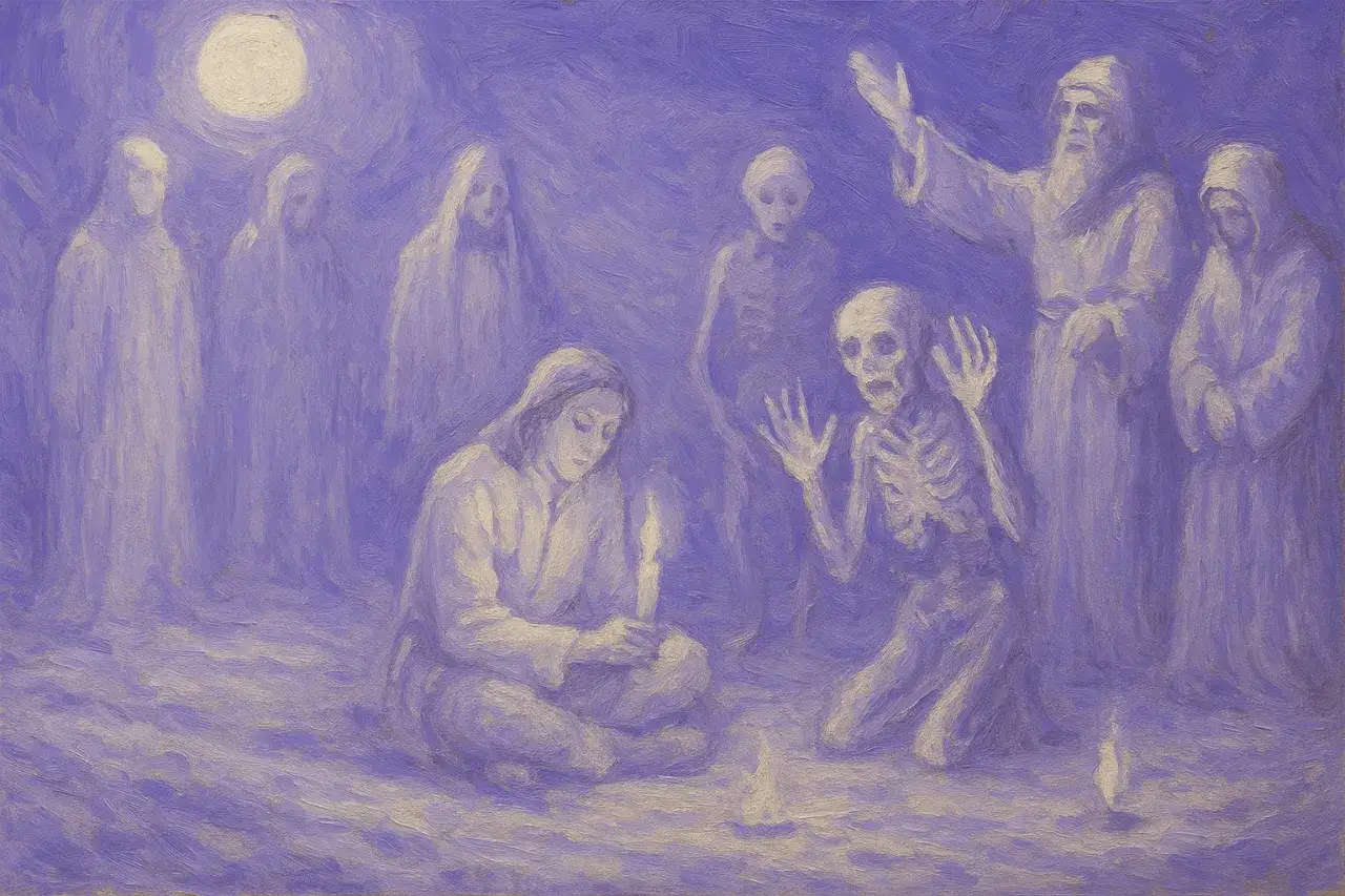 Dziady cz. II Upiór Mickiewicz ilustracja