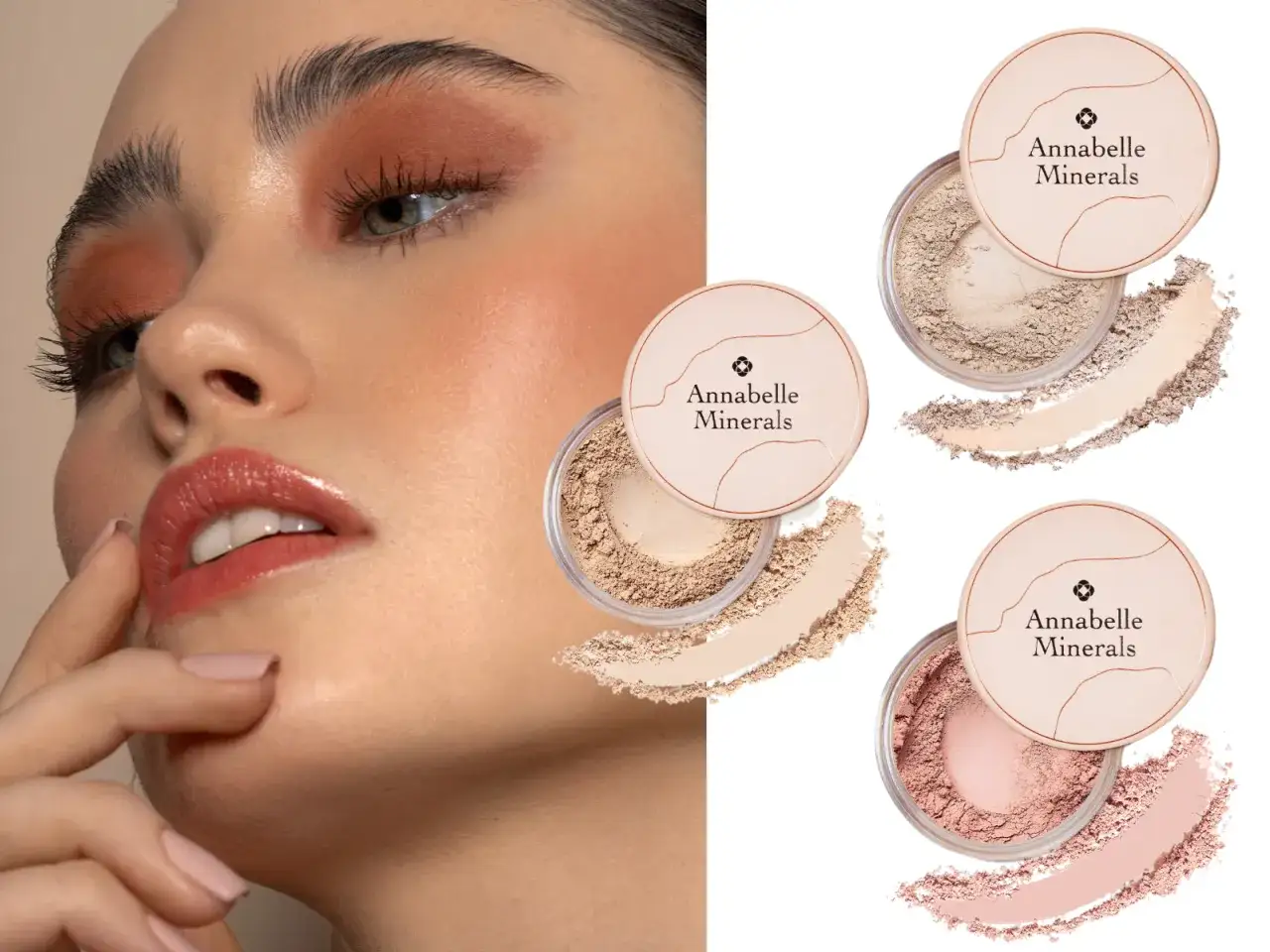 Annabelle Minerals podkład rozświetlający na skórze