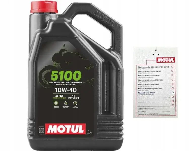 Motul 5100 10W40 etykieta parametry