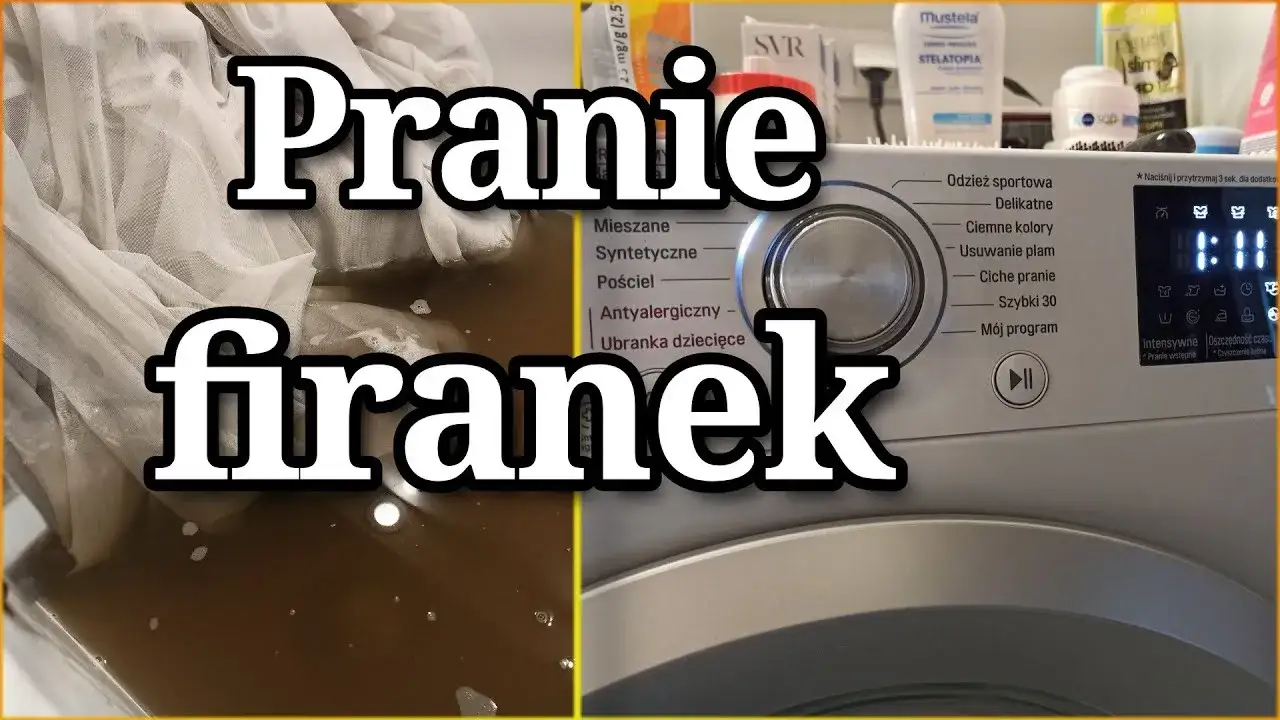 ustawienia pralki pranie firan