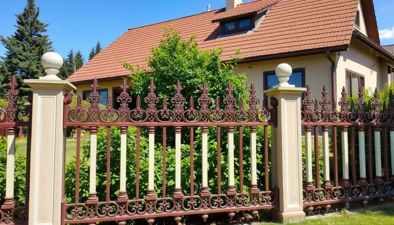 Zdjęcie Jaki kolor ogrodzenia do brązowego dachu, aby uniknąć błędów w stylu?
