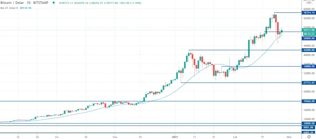 Zdjęcie Kurs bitcoina nie przekroczył 50 tys. USD przez znanego maksymalistę