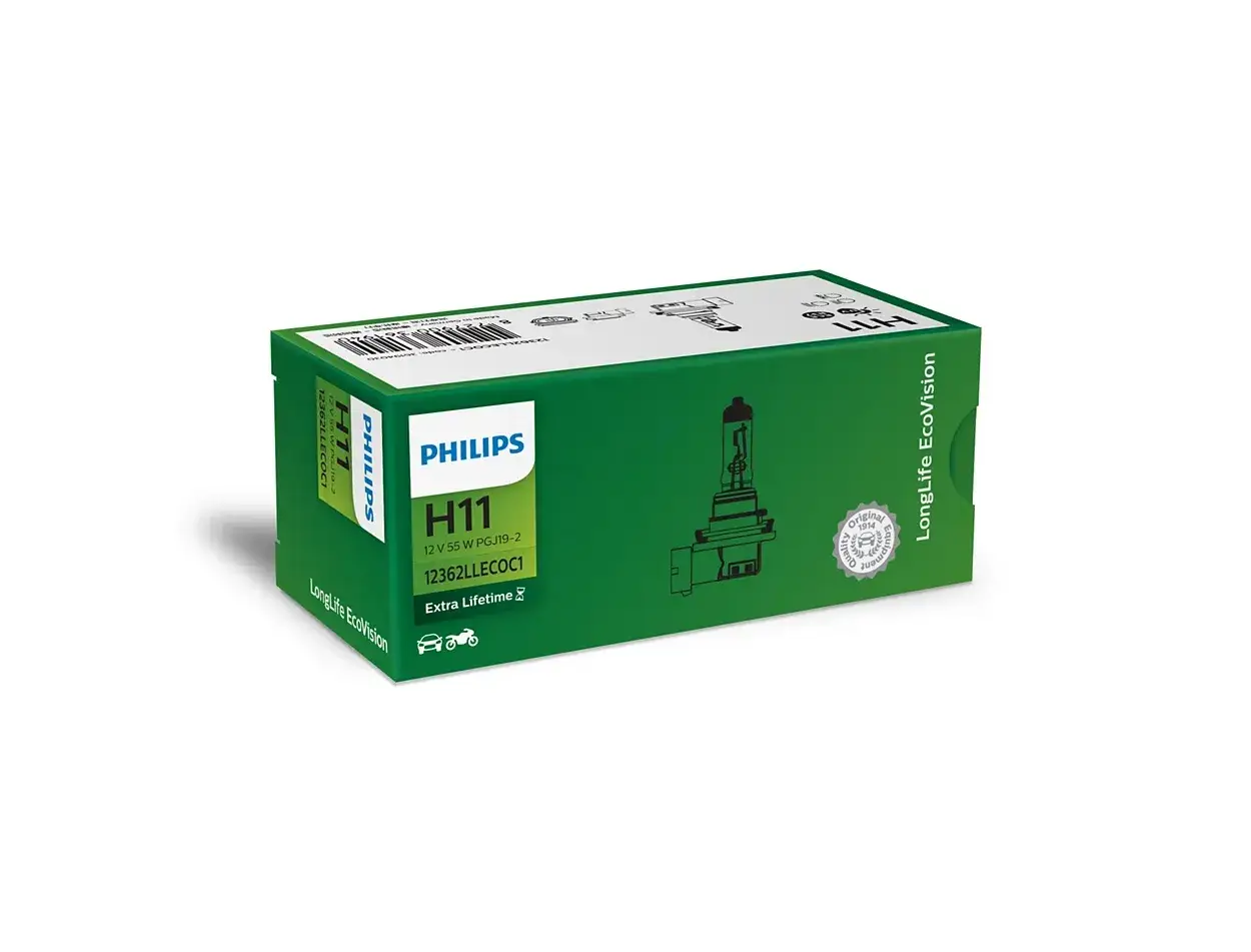 Philips H11 12362LL LongLife EcoVision packaging