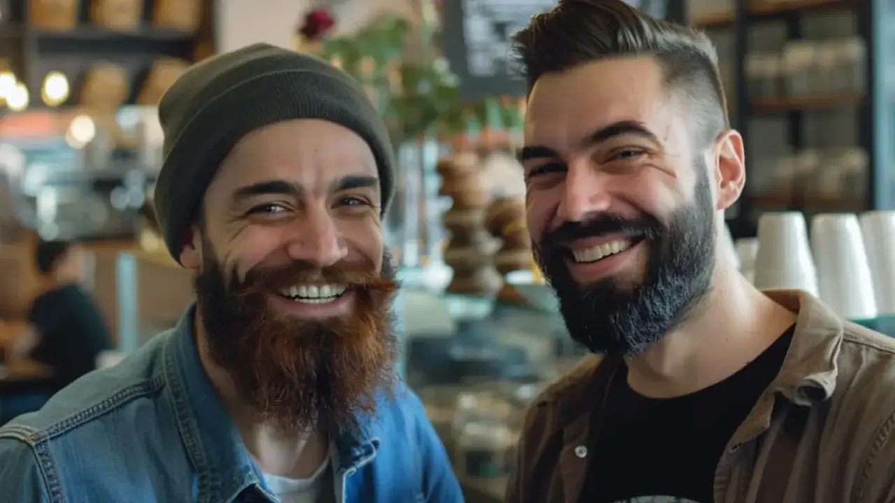 stylizacja brody z nier&oacute;wnym zarostem