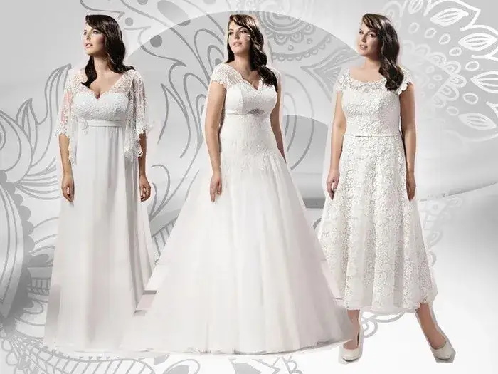 r&oacute;żne materiały na suknie ślubne kolaż