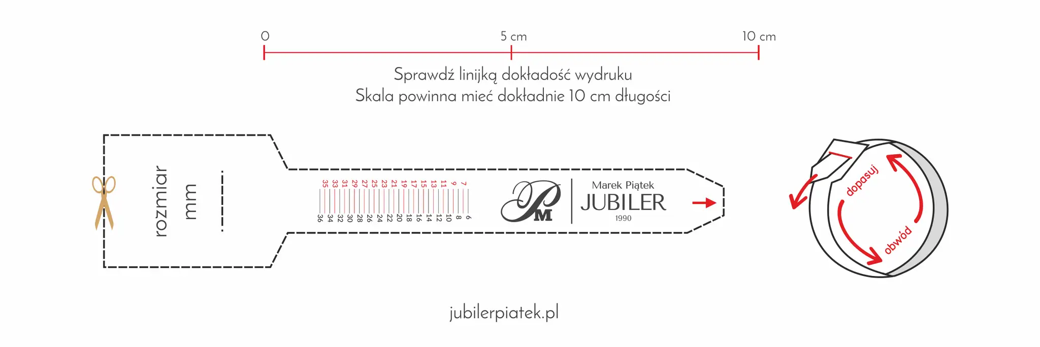 jubiler mierzy rozmiar obrączki