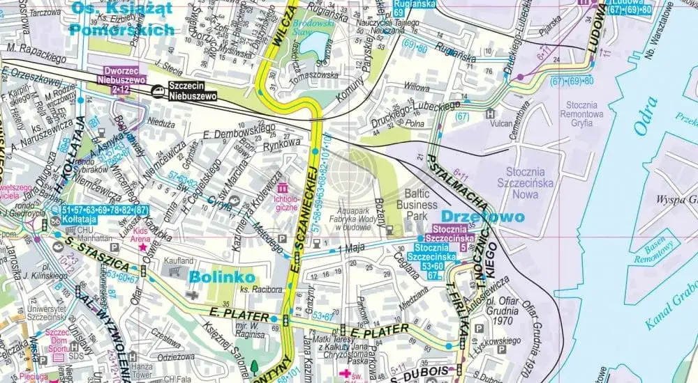 Mapa dojazdu Szczecin Międzyzdroje Świnoujście