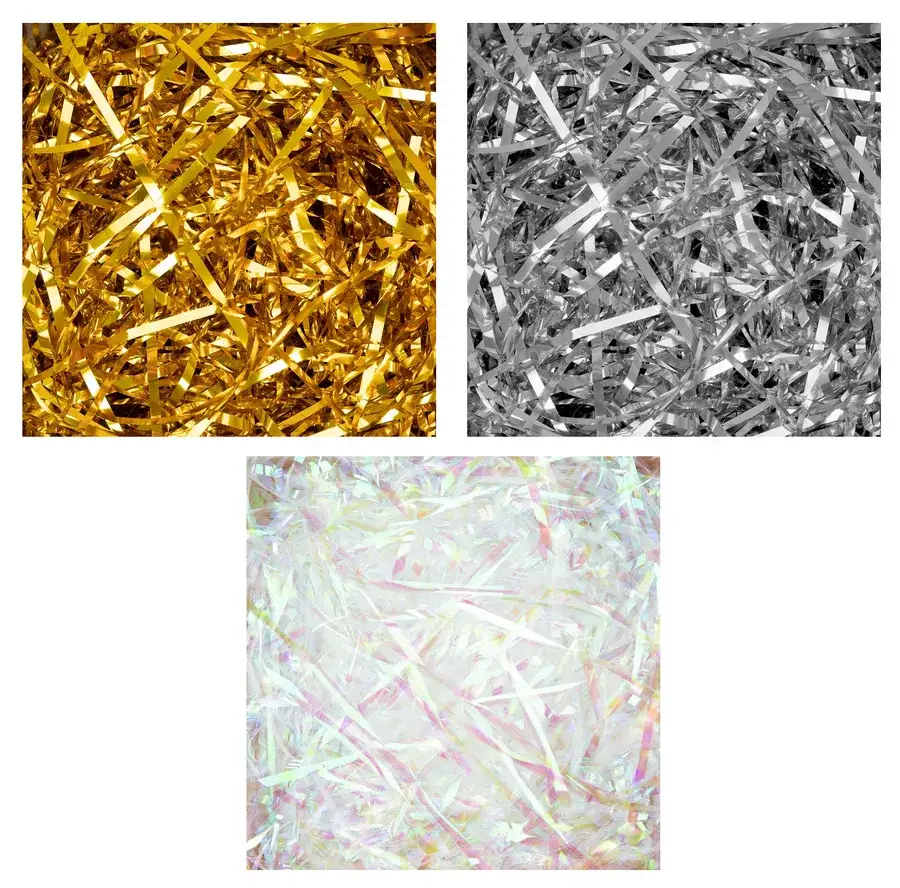 r&oacute;żne wypełniacze dekoracyjne w opakowaniach