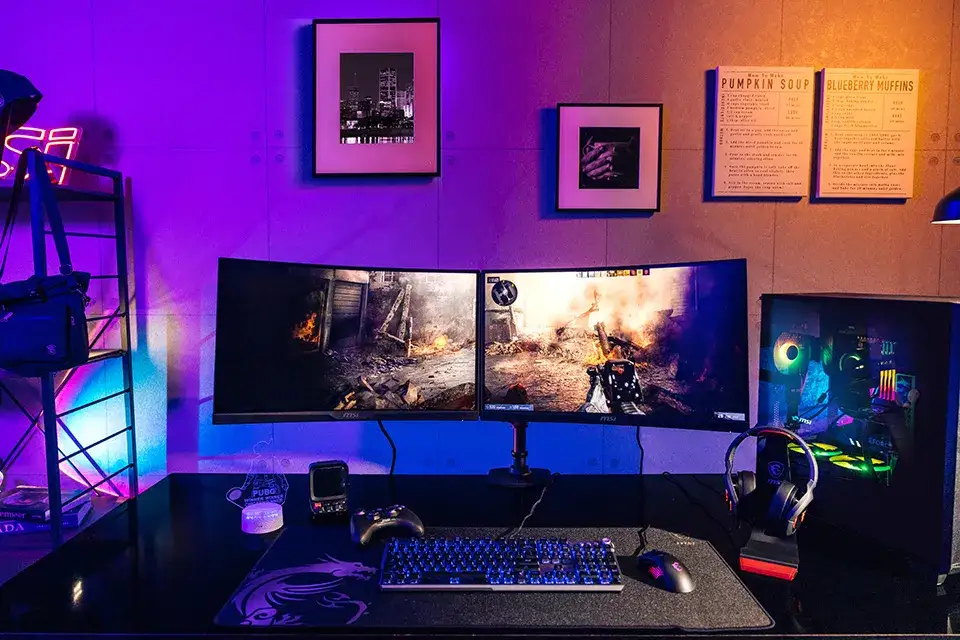różne konfiguracje dwóch monitorów