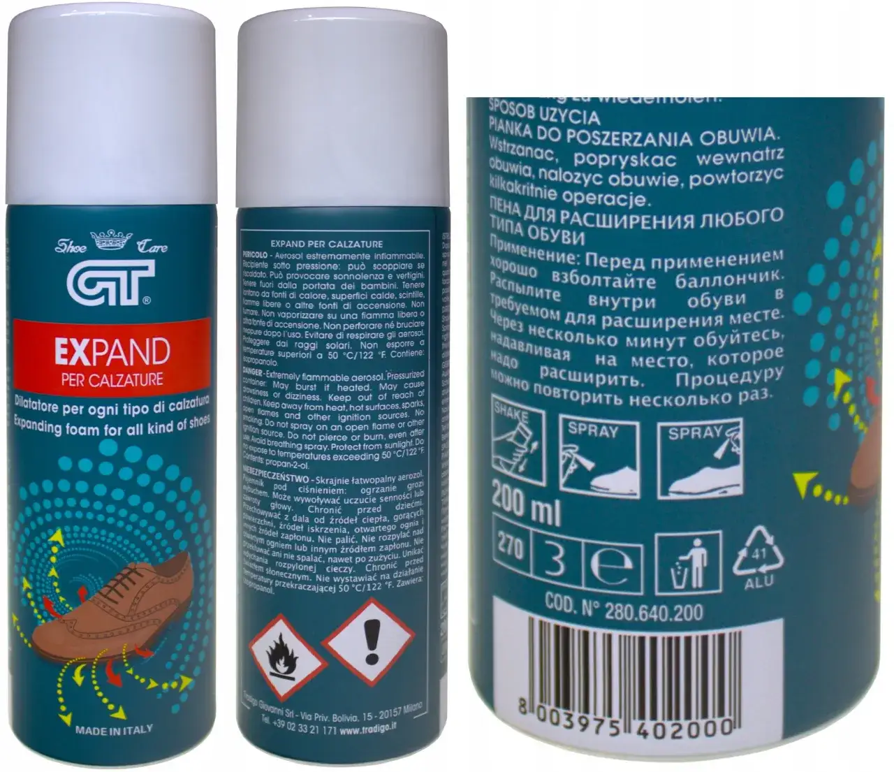 pianki i spraye do rozciągania but&oacute;w