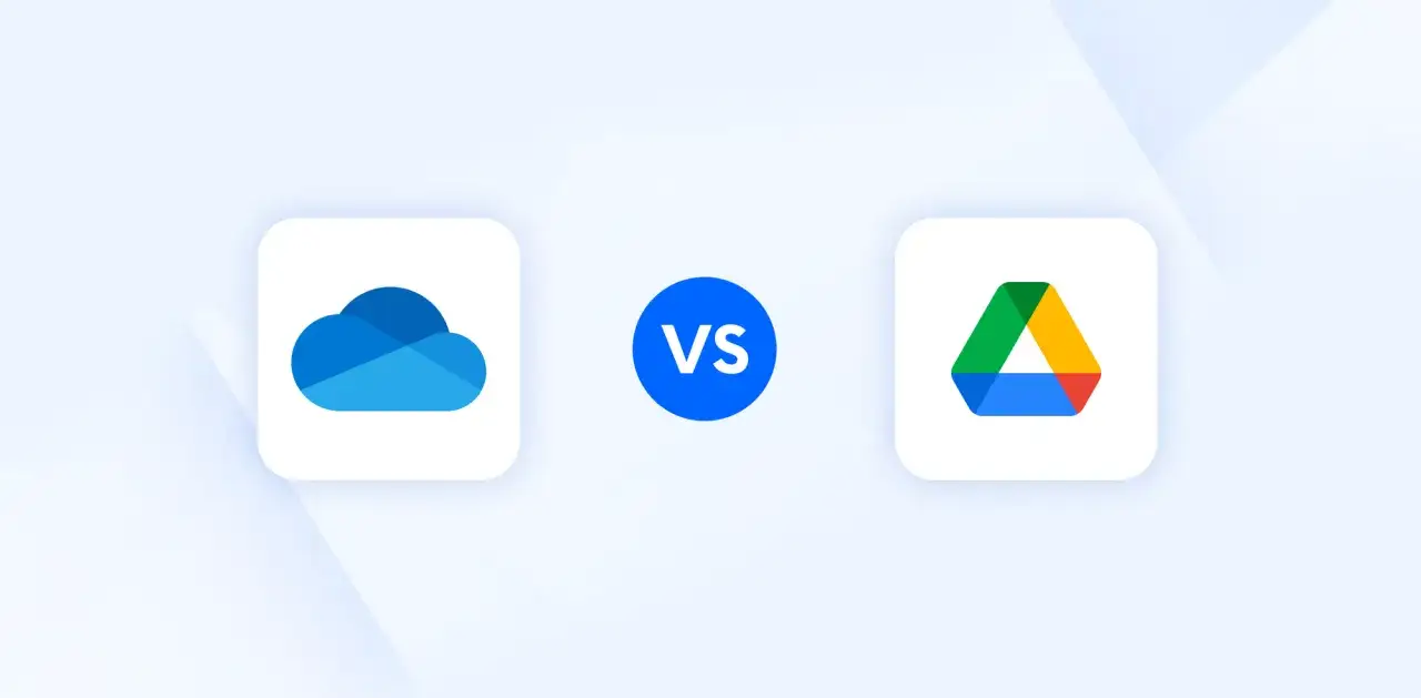 Porównanie ikon OneDrive i Google Drive