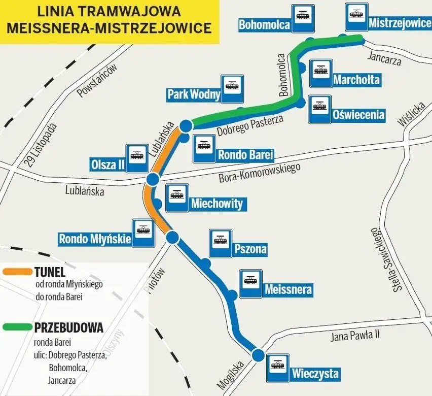 Mapa dojazd do Mistrzejowic Kraków samochodem