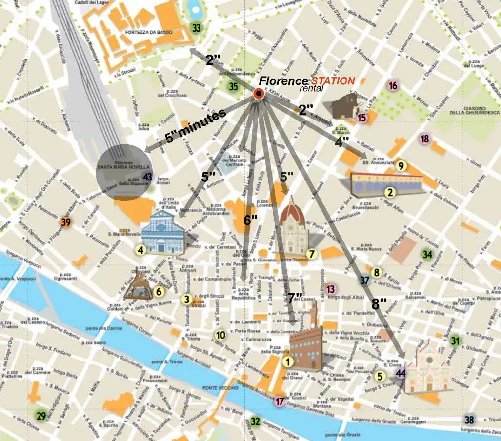 mappa depositi bagagli firenze stazione centro