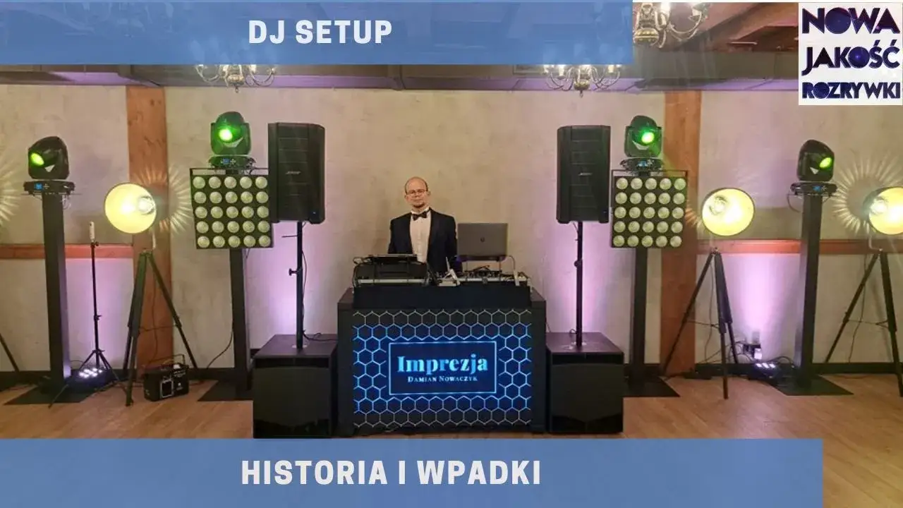DJ na imprezie sprzęt oświetlenie