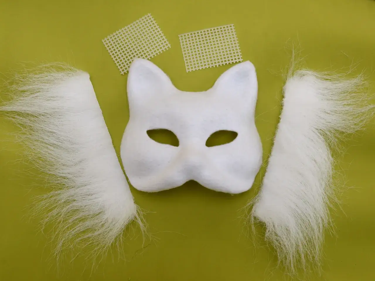 materiały do maski kota diy