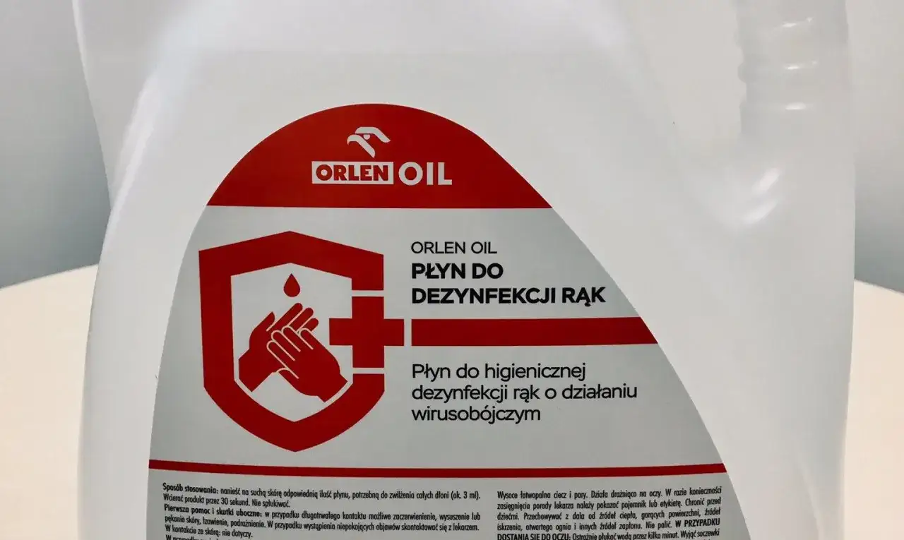 stacja Orlen płyn do dezynfekcji