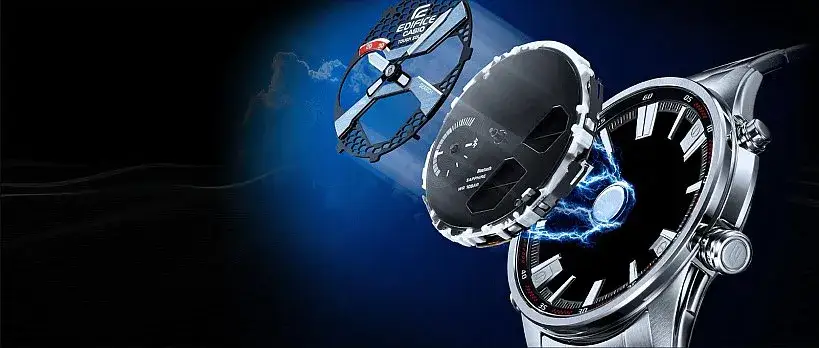 infografika technologie zegarków Casio Tough Solar Wave Ceptor wodoszczelność