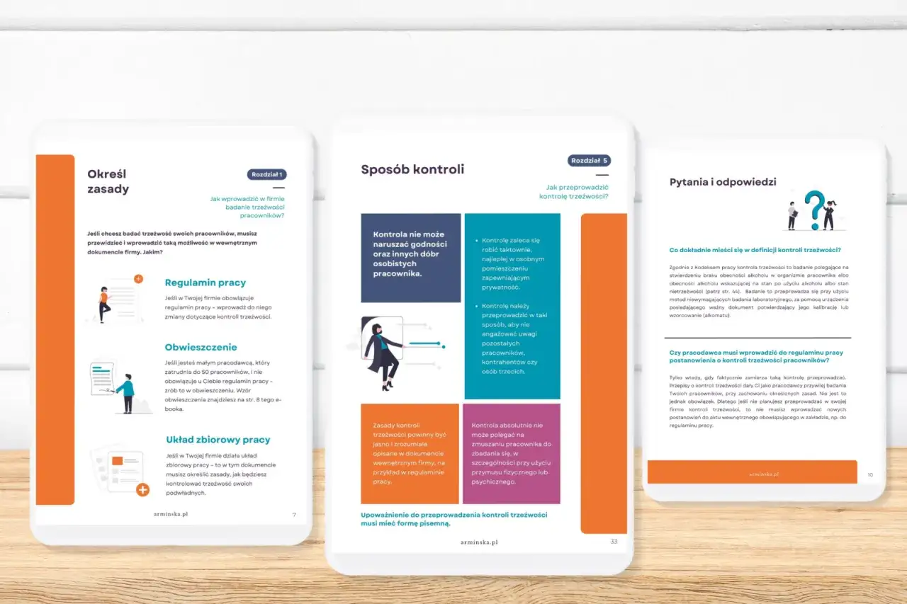 schemat wprowadzania kontroli trzeźwości w firmie