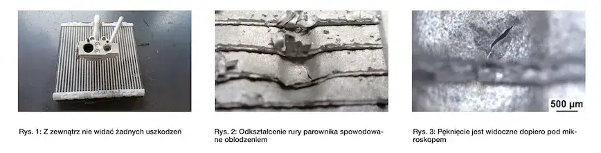 oblodzony parownik klimatyzacji