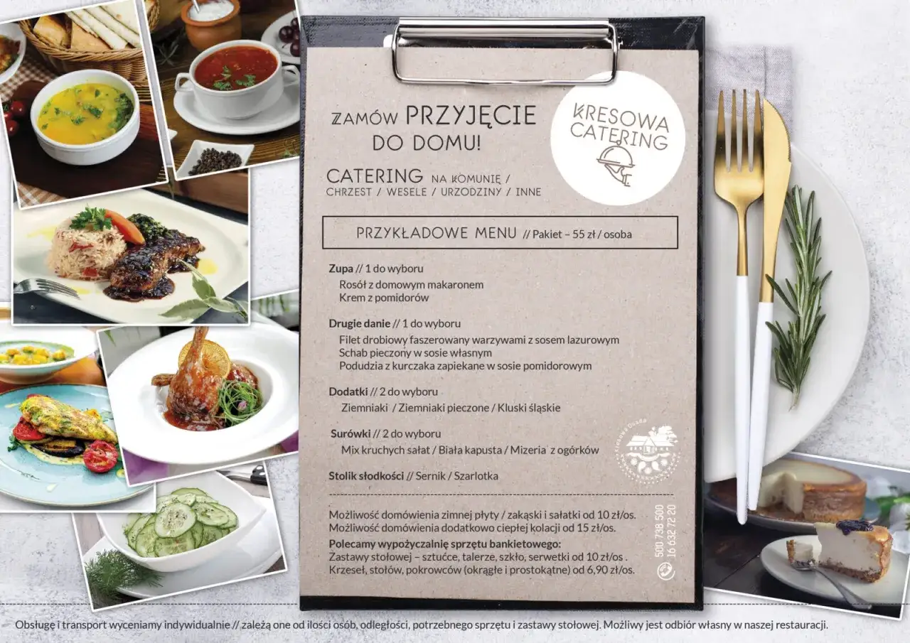 catering ceny za osobę przykładowe menu