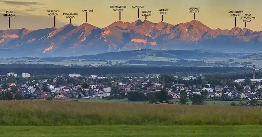 Panorama Tatr z Podhala
