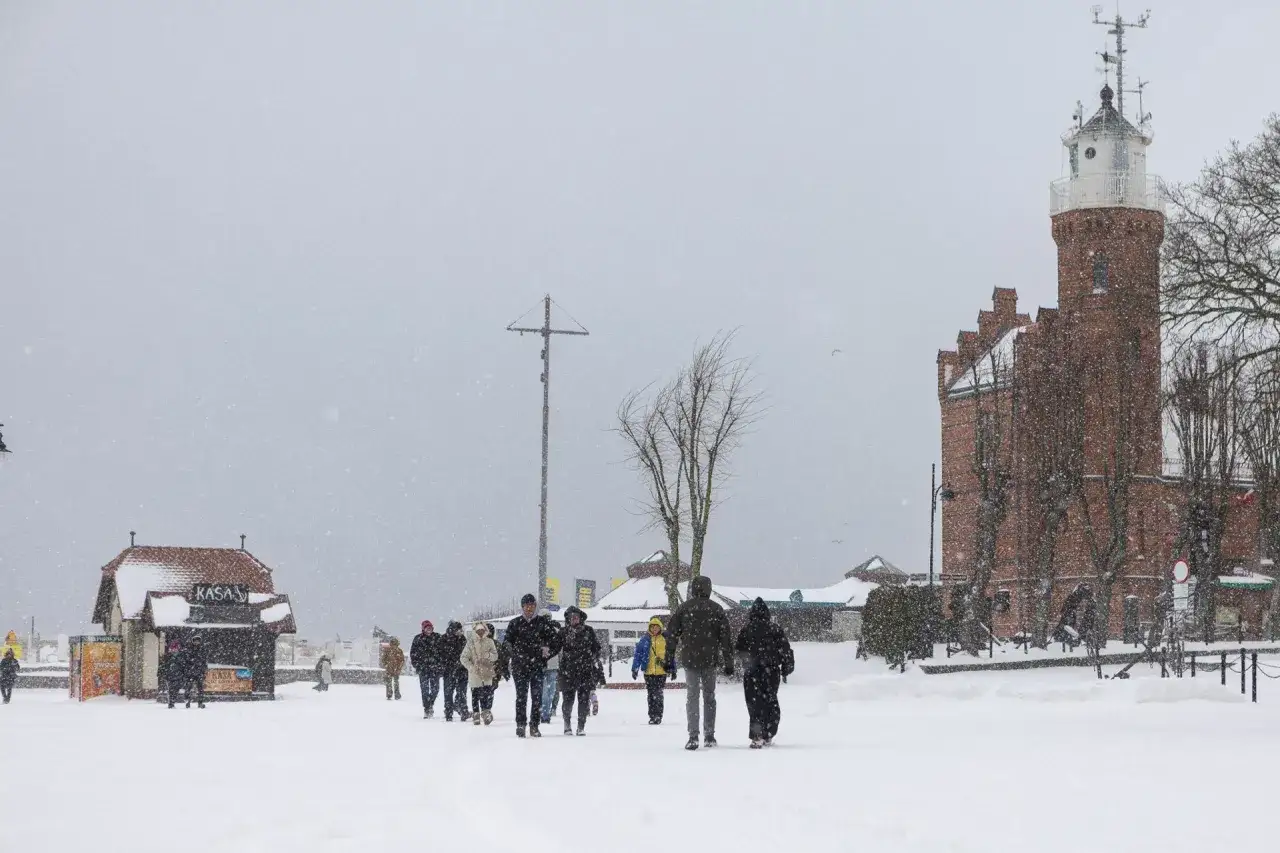 Ustka zimą pogoda