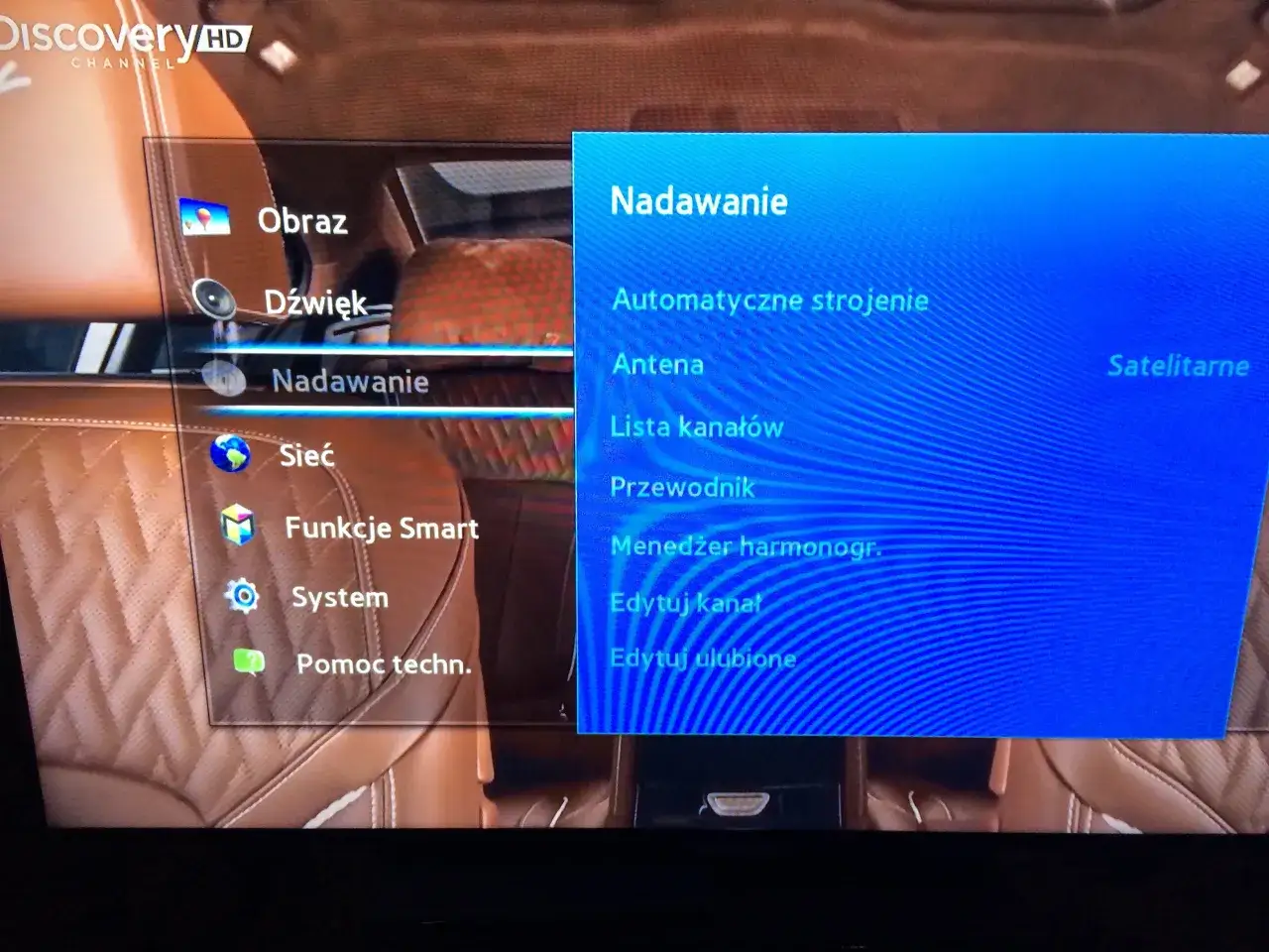 telewizor samsung menu ustawienia nadawanie