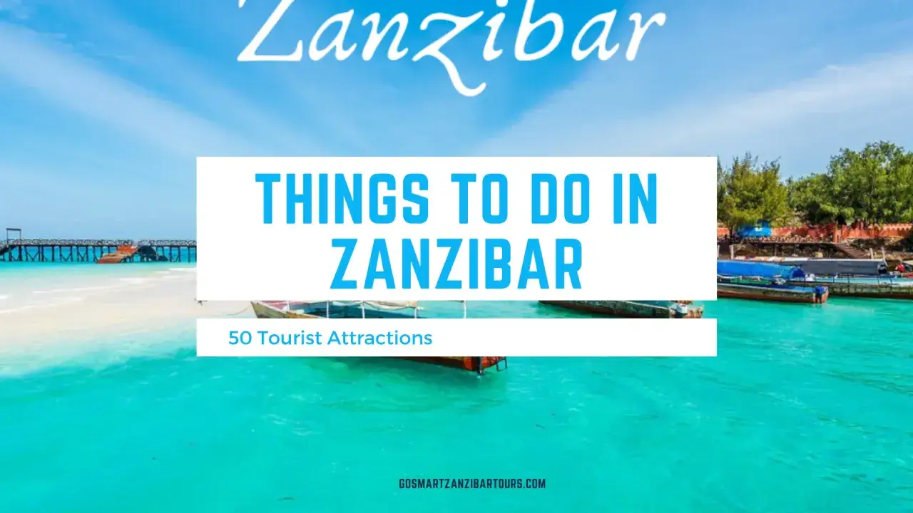 Turkusowa woda, plaża, molo i łodzie na Zanzibarze. Odkryj najlepsze zanzibar atrakcje i 50 propozycji na niezapomniany pobyt.