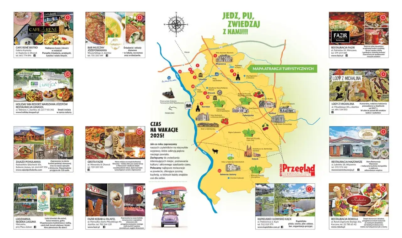 Mapa restauracji okolice Moszny