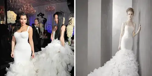 Kim Kardashian Kris Humphries suknie ślubne Vera Wang