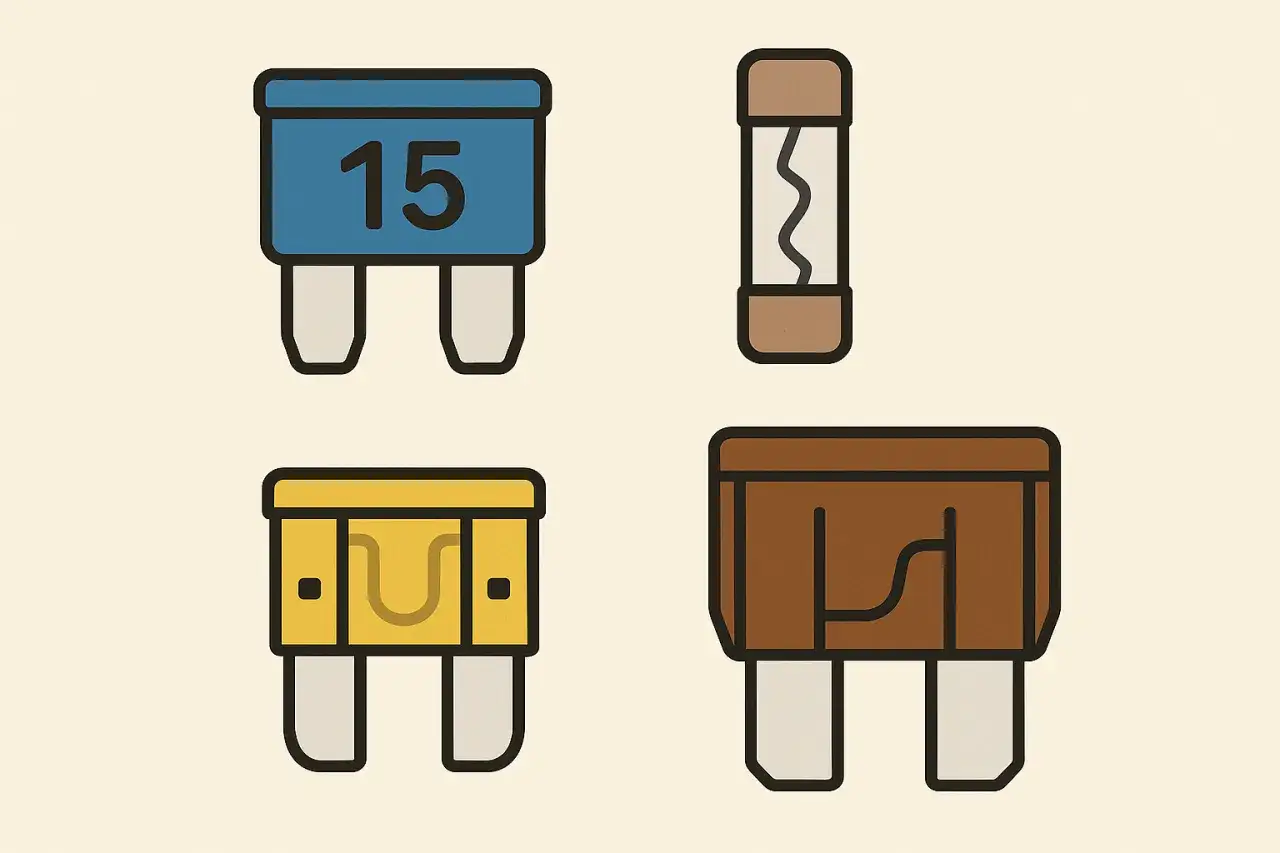 rodzaje bezpiecznik&oacute;w samochodowych kolory amperaż