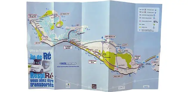 mapa przystank&oacute;w autobusowych La Rochelle Ile de Re
