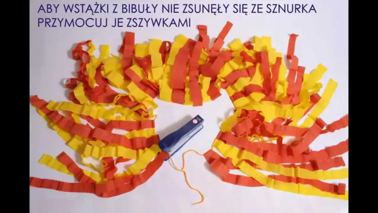 sp&oacute;dnica hawajska z bibuły