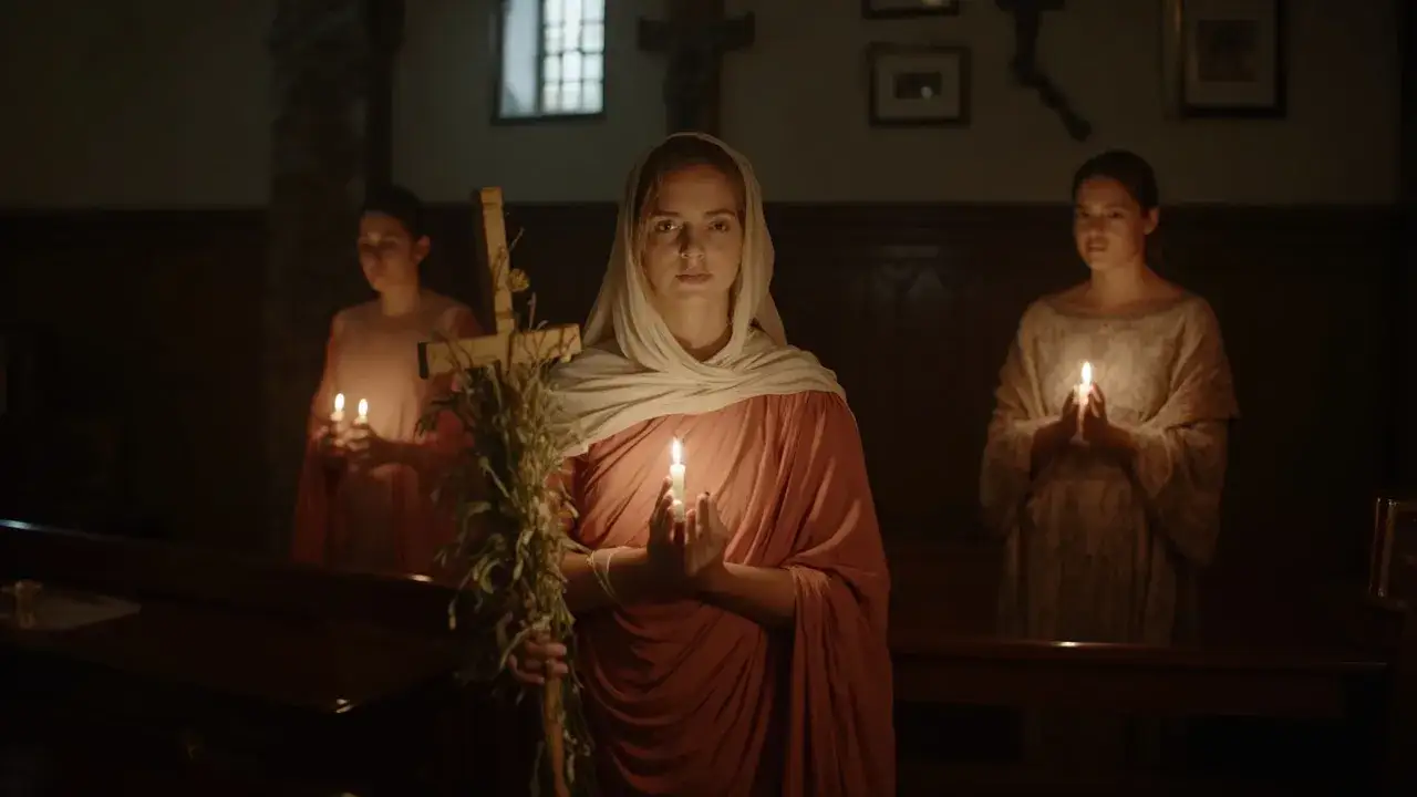kobieta w kościele, symbol nadziei i nowego początku