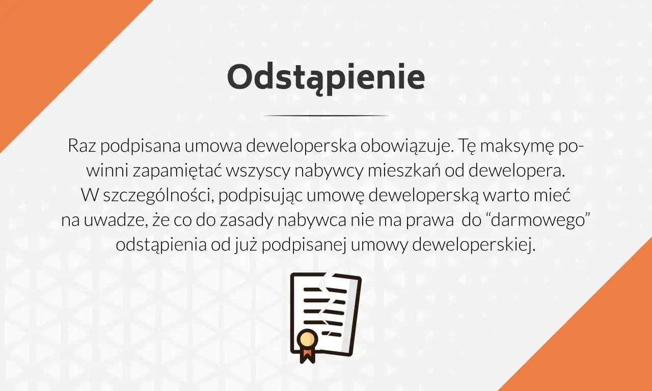 Proces odstąpienia od umowy deweloperskiej