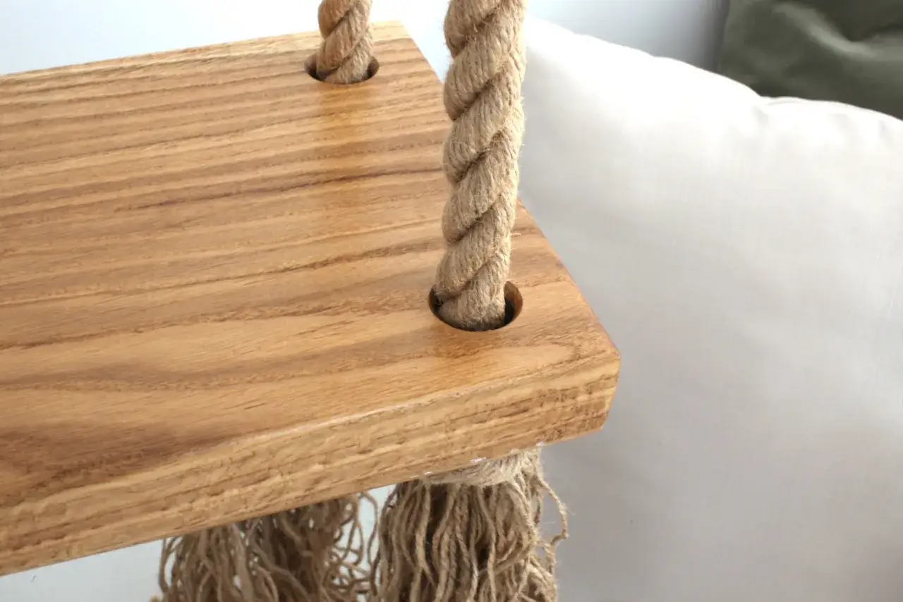 materiały na huśtawkę drewnianą deska lina