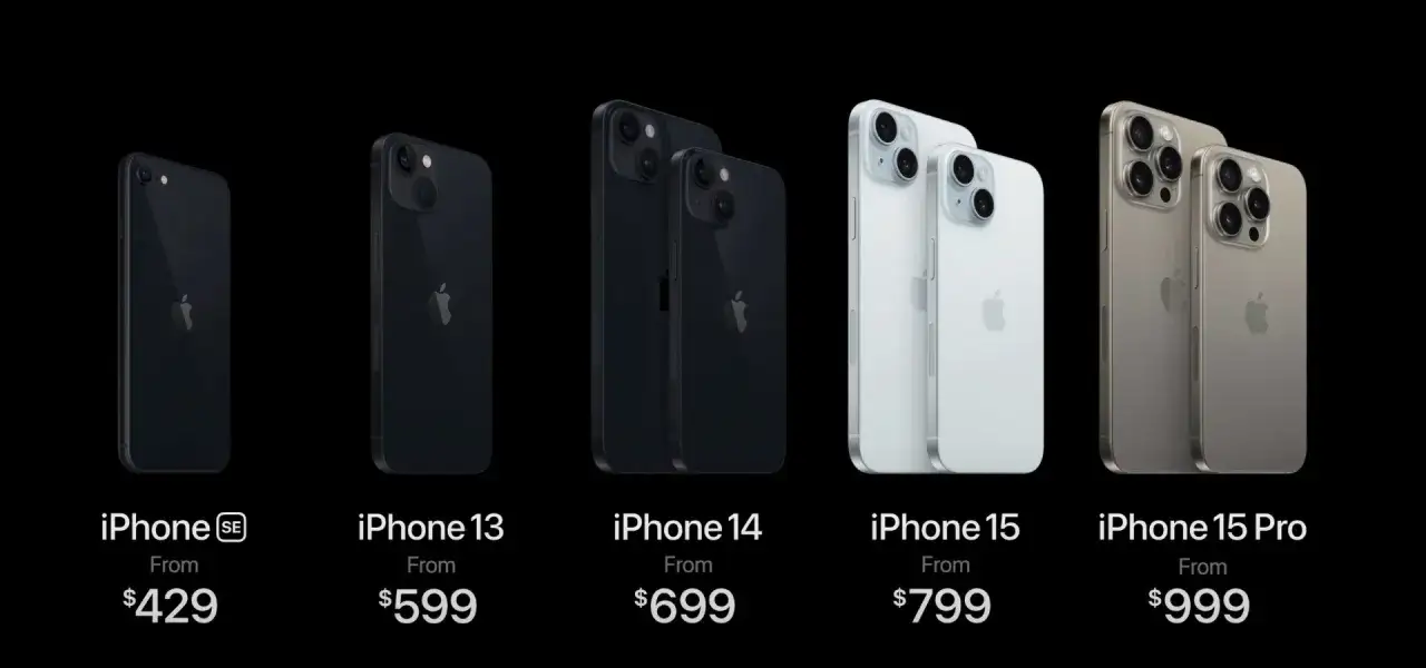 Rząd iPhone'ów: SE, 13, 14, 15 i 15 Pro. Kiedy kupić iPhone 15? Już teraz od $799.