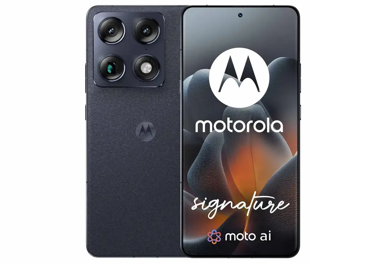 Motorola z aparatem i logo 