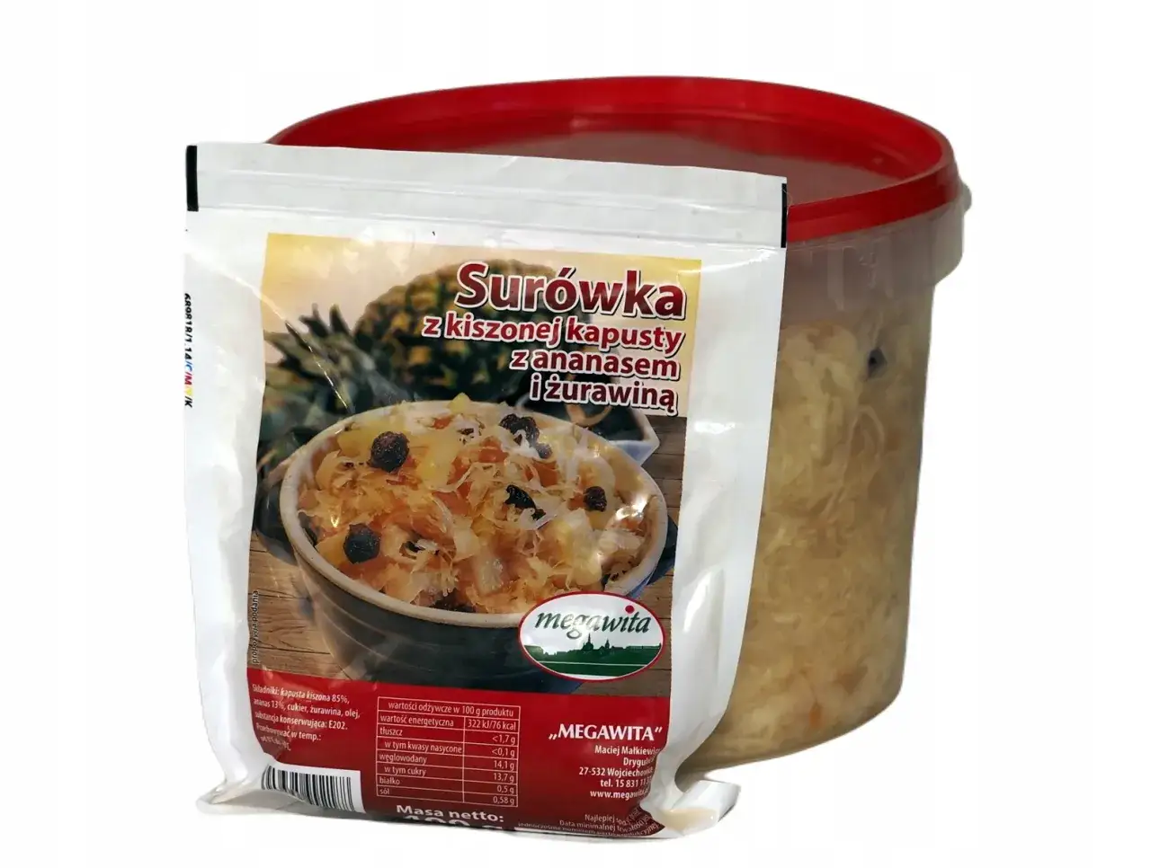 surówka z kiszonej kapusty gotowa