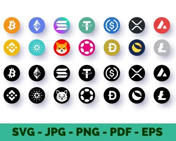 ikony kryptowalut bitcoin ethereum